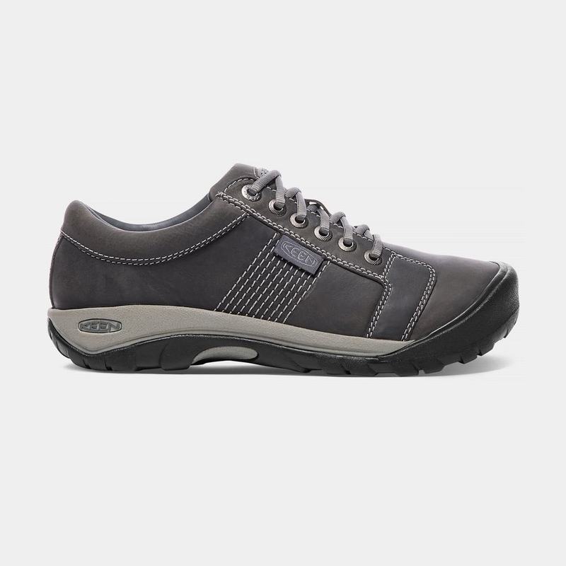 Keen Austin Deri Lace-up - Erkek Casual Ayakkabı - Gri - Türkiye (549708PDB)